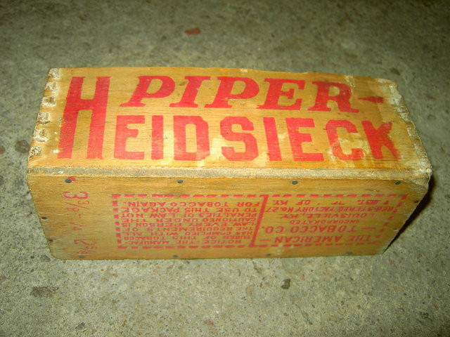 PIPER HEIDSIECK TOBACCO BOX DOVETAIL CRATE CHAMPAGNE FLAVOR