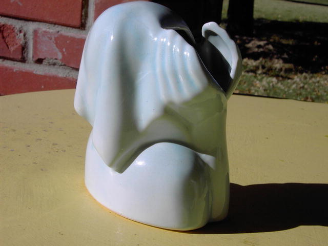 HULL LADY VASE BLUE POTTERY PLANTER