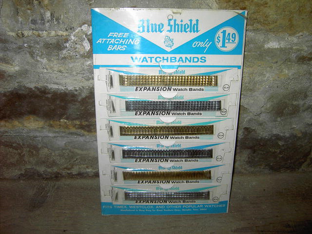 WATCHBAND STORE DISPLAY BLUE SHIELD WATCH ACCESSORY
