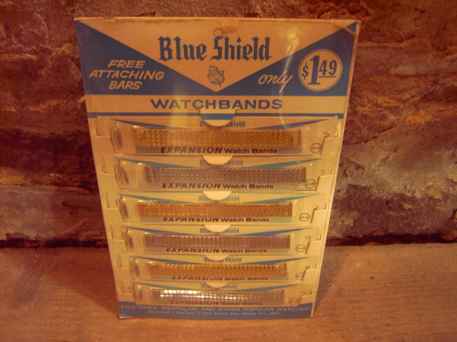 WATCHBAND STORE DISPLAY BLUE SHIELD WATCH ACCESSORY