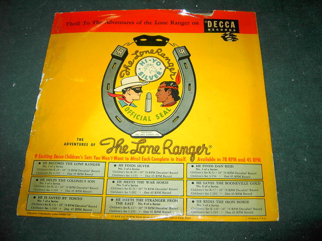 LONE RANGER COWBOY RECORD