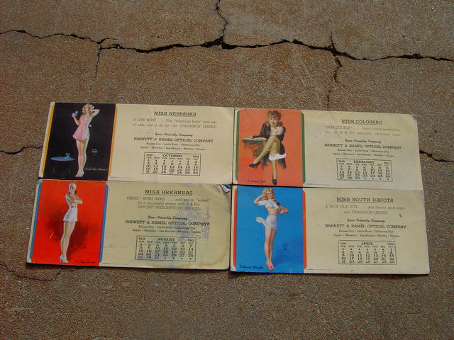 EARL MORAN PINUP GIRL BLOTTER