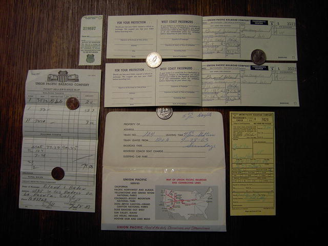 UNION PACIFIC TRAIN TICKET RAILROAD PASS