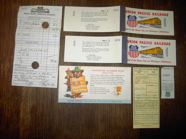 UNION PACIFIC TRAIN TICKET RAILROAD PASS