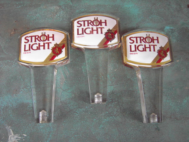 STROH BEER KEG HANDLE TAP ADVERTISING DETROIT MICHIGAN