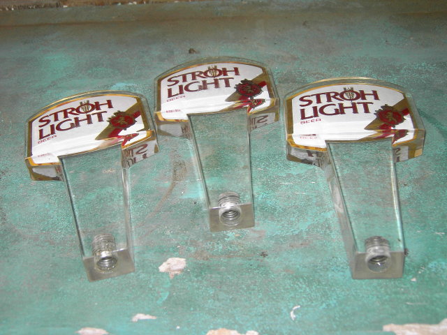 STROH BEER KEG HANDLE TAP ADVERTISING DETROIT MICHIGAN