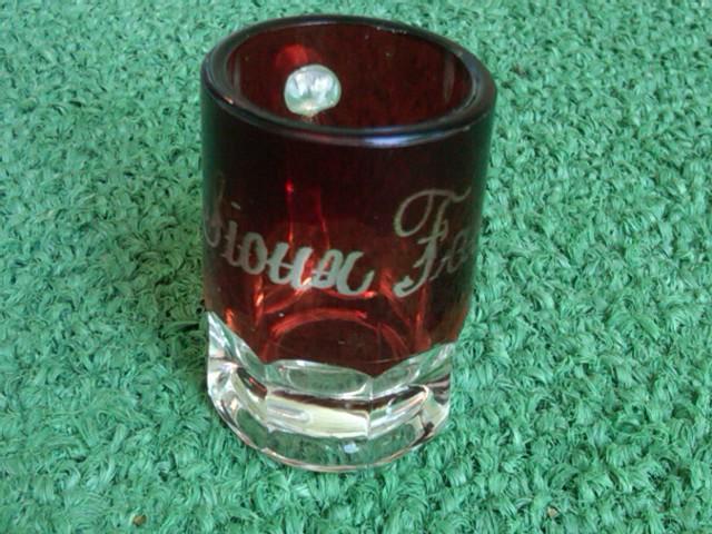 RUBY WASH PRESS GLASS MUG MINIATURE CUP SIOUX FALLS SOUTH DAKOTA ENGRAVING