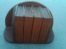 WOODEN RECIPE CARD STORAGE BOX LIBRARY BOOK STYLE WALL SHELF KITCHEN ORNAMENT