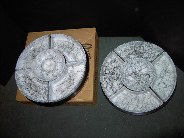 SNACK BOWL LAZY SUSAN BAKELITE TRAY