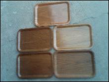 WOOD VENEER SNACK TRAY WOODEN SERVING PLATTER FOOD SERVING UTENSIL