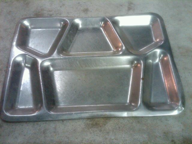 LUNCHROOM TRAY STAINLESS STEEL FOOD PLATTER DIVIDED STYLE SERVING DISH