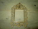 CAST IRON PICTURE FRAME GRAPE LEAF FACE PATTERN PHOTO DISPLAY DRESSER DECORATION