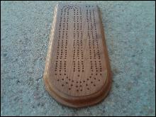 OAK WOOD CRIBBAGE BOARD GAME PIECE GAMING TOOL