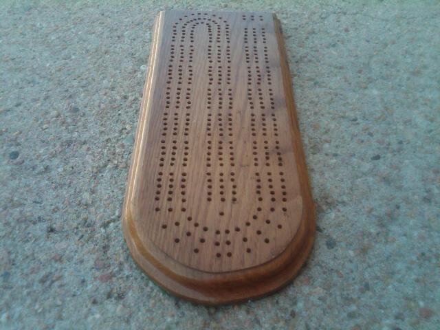 OAK WOOD CRIBBAGE BOARD GAME PIECE GAMING TOOL