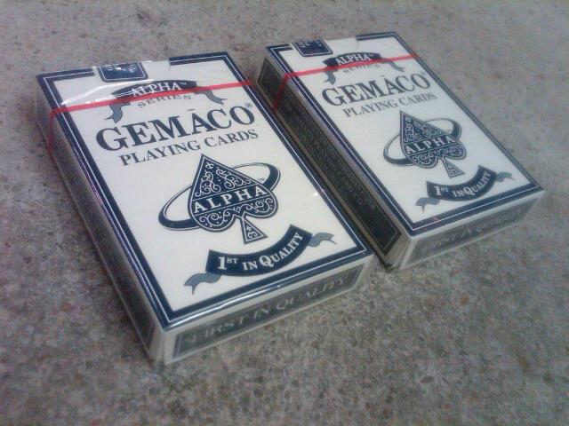 GEMACO ALPHA SERIES PLAYING CARDS ORIGINAL CELOPHANE WRAP BLUE SPRINGS MISSOURI GAMING ACCESSORY
