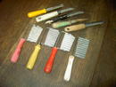 VEGETABLE SLICER PEELER UTENSIL WOOD HANDLE BAKING COOKING TOOLS