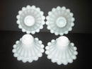 CANDLEHOLDER WHITE MILK GLASS PEARL TEARDROP