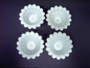 CANDLEHOLDER WHITE MILK GLASS PEARL TEARDROP