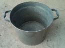 GREY GRANITE BUCKET ENAMEL WARE KITCHEN PAIL AMERICAN DEPRESSION ERA HOUSEHOLD TOOL HANDLED SCRUB TUB