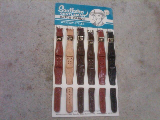 WATCHBAND DISPLAY SOUTHERN GENTLEMAN RETRO ERA WRIST APPAREL WESTERN STYLE LEATHER WATCH ACCESSORY
