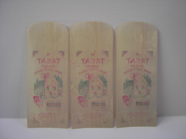 SANTA CLAUS CHRISTMAS CANDY SACK HAZLETON PENNSYLVANIA DRY SYRUP COMPANY OF AMERICA FIRST AID PRODUCT