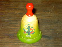ANRI WOODEN BELL CHRISTMAS DECORATION 1976