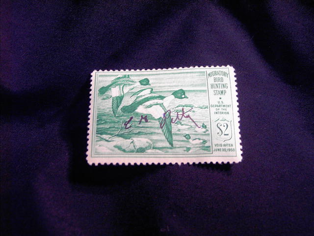 MIGRATORY BIRD DUCK HUNTING STAMP 1949 1950 GOLDENEYE