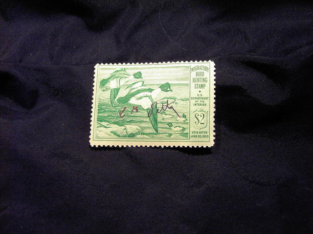 MIGRATORY BIRD DUCK HUNTING STAMP 1949 1950 GOLDENEYE