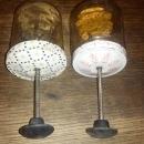GLASS MEASURING CUP NUT CHOPPER FRUIT VEGETABLE CUTTER 1950'S PLUNGER STYLE KITCHEN FOOD PREPARATION UTENSIL