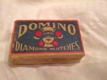 Domino Diamond Matches Cardboard Match Box American Made Depression Era Household Good
