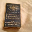 Domino Diamond Matches Cardboard Match Box American Made Depression Era Household Good