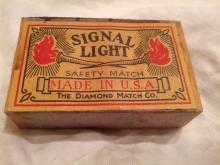 Signal Light Safety Match Cardboard Matchbox USA American Made Household Good