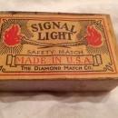 Signal Light Safety Match Cardboard Matchbox USA American Made Household Good