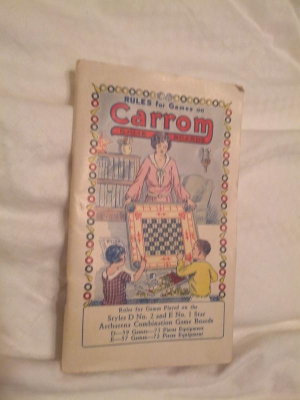 Game Rules For Carrom Board Star Archarena Combination Type Ludington Michigan 1901Rule Booklet Crokinole Tenpins Cocked Hat & Feather Seven Up Five Back