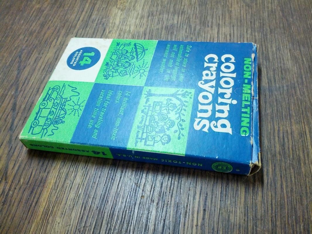 1960's Colored Pencil Cardboard Box American Crayon Company Advertising Sandusky Ohio New York Advertising