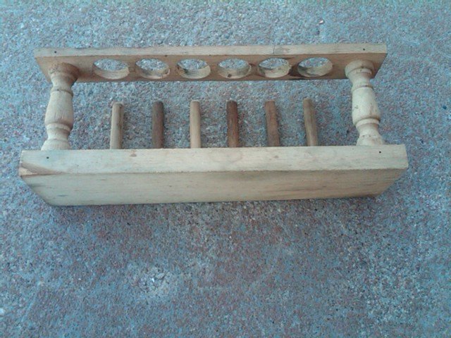 WOODEN TEST TUBE RACK SPICE HOLDER SCHOOL BIOLOGY PHYSICS LABORATORY UTENSIL SCIENCE TOOL