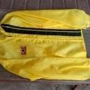 cat diesel power yellow black stripe jacket retro era windbreaker coat louisville sportswear manufacturing kentucky usa garment cloth label