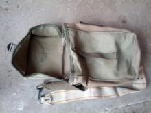 1944 united states army military field pack green canvas duffel bag gear tote b b s company mark