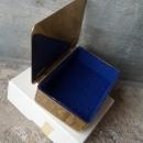 park sherman brass jewelry box rhinestone floral flower lid decoration 1950's dressing table ornament vanity decoration