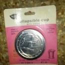 collapsible telescope cup with cover lid usa manufactured hiker camper utensil mirro aluminum company manitowoc wisconsin original blister package