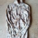 lee cowboy western wear long sleeve shirt gray orange yellow plaid pearl snap buttons american made garment