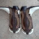 white leather cowboy boots western wear foot apparel usa made olathe kansas footwear size 9 b
