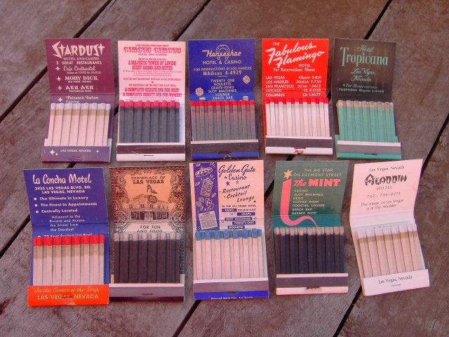 LAS VEGAS NEVADA CASINO GAMBLING MATCH BOOKS