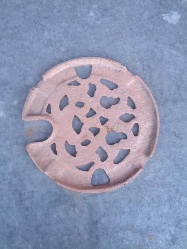cast iron cook stove trivet decorative burner cover primitive kitchen tool food preparation utensil