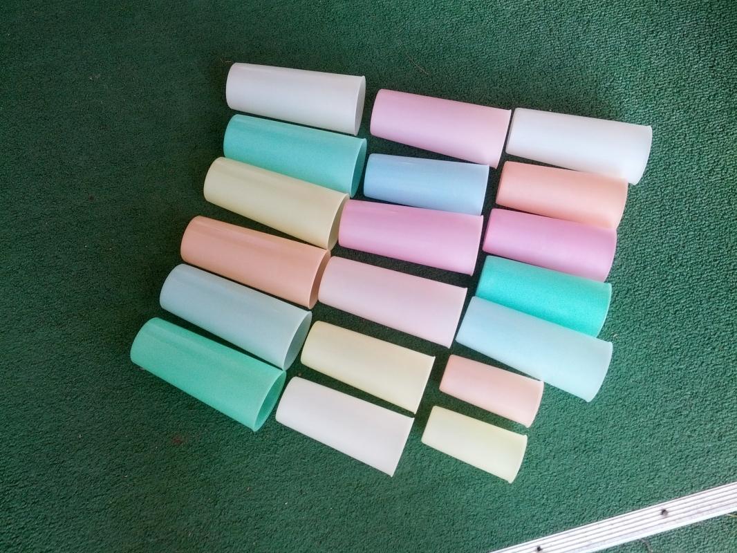 tupperware tumbler cup set pastel color tone retro plastic kitchen utensil