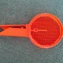 tupperware flour sifter retro orange plastic baking utensil kitchen tool