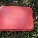 orange fiberglass lunchroom tray food beverage serving utensil retro era kitchen tool american retro era party platter