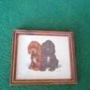 pup little puppy dog framed picture print wall decoration childs room ornament