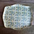 paisley pattern beverage food serving tray kitchen table utensil early american retro era table accessory party platter