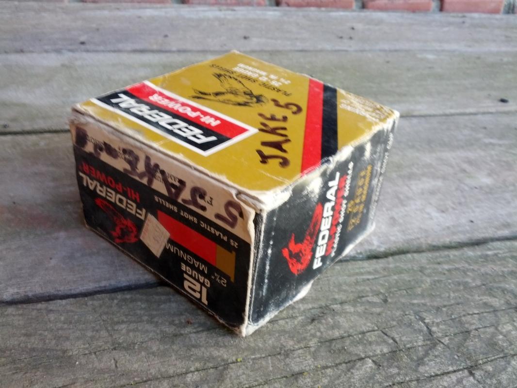federal hi power shotgun shell box cardboard hunting collectible